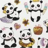 Sticker, Pandas, 15x16,5 cm, 1 Bl.