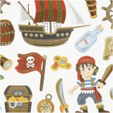 Sticker, Piraten, 15x16,5 cm, 1 Bl.