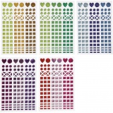 Mosaik-Sticker, D 8-14 mm, 11x16,5 cm, Sortierte Farben, 10 Bl./ 1 Pck