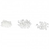 Kunstflocken/-schnee, Weiß mit Glitter, 1x3Dose/ 1 Pck, 35+35+8 g