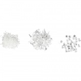 Kunstflocken/-schnee, Weiß mit Glitter, 1x3Dose/ 1 Pck, 35+35+8 g