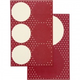 Sticker, D 4+6,5 cm, 9x14 cm, 1x4Bl. sort./ 1 Pck