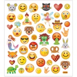 Sticker, Emojis, 15x16,5 cm, 1 Bl.