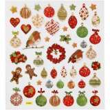 Sticker, Weihnachtsmotive, 15x16,5 cm, 1 Bl.