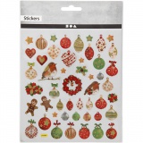 Sticker, Weihnachtsmotive, 15x16,5 cm, 1 Bl.