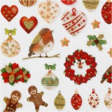 Sticker, Weihnachtsmotive, 15x16,5 cm, 1Bl./ 1 Bl.