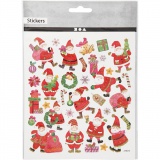 Sticker, Happy Santa Claus, 15x16,5 cm, 1Bl./ 1 Bl.