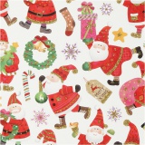 Sticker, Happy Santa Claus, 15x16,5 cm, 1 Bl.