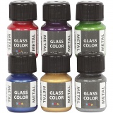 Glass Color Metal, Sortierte Farben, 30 ml/ 6 Pck
