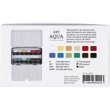 Art Aquarellfarbe, Halbwannen, 10x15x20 mm, Standard-Farben, 12Farbe/ 1 Pck