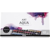 Art Aquarellfarbe, Halbwannen, Größe 10x15x20 mm, Standard-Farben, 48 Farbe/ 1 Pck
