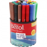 Berol Colourfine, D 10 mm, Strichstärke 0,3-0,7 mm, Sortierte Farben, 1x42Stk/ 1 Dose