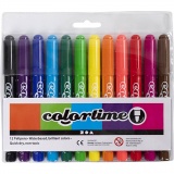Colortime Marker, Strichstärke 5 mm, Standard-Farben, 1x12Stk/ 1 Pck