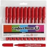 Colortime Marker, Strichstärke 5 mm, Rot, 1x12Stk/ 1 Pck