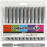 Colortime Marker, Strichstärke 5 mm, Grau, 1x12Stk/ 1 Pck