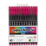 Colortime Fineliner Marker, Strichstärke 0,6-0,7 mm, Zyklam, 1x12Stk/ 1 Pck