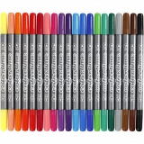 Colortime Dual-Filzstifte, Strichstärke 2,3+3,6 mm, Standard-Farben, 1x20Stk/ 1 Pck
