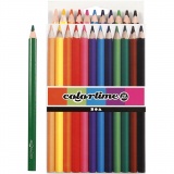 Colortime Buntstifte, L 17,45 cm, Mine 5 mm, JUMBO, Sortierte Farben, 1x12Stk/ 1 Pck