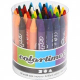 Colortime Farbkreide, L 10 cm, Dicke 11 mm, Sortierte Farben, 48 Stk/ 48 Pck
