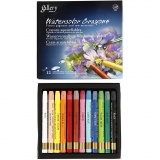 Gallery Aquarell-Kreide, 9,3 cm, Sortierte Farben, 12Stk/ 1 Pck