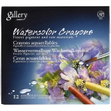 Gallery Aquarell-Kreide, L 9,3 cm, Sortierte Farben, 12Stk/ 1 Pck