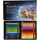 Gallery Aquarell-Kreide, L 9,3 cm, Sortierte Farben, 24Stk/ 1 Pck