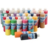Plus Color Bastelfarbe, Sortierte Farben, 30x250ml/ 1 Pck