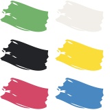 Plus Color Bastelfarbe, Primärfarben, 6x250ml/ 1 Pck