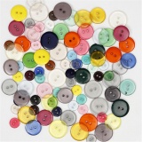 Knopf-Mix - Sortiment, D 12+18+20 mm, Sortierte Farben, 1x800Stk/ 1 Pck