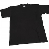 T-Shirts, B 44 cm, Größe 12-14 Jahre, Rundhalsausschnitt, 145 g, Schwarz, 1 Stk