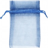 Organza-Beutel, Größe 7x10 cm, Blau, 1x10Stk/ 1 Pck