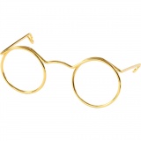 Brillen, B 50 mm, Gold, 1x10Stk/ 1 Pck
