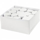 Mini-Deckelkartons - Sortiment, H 5 cm, D 10-12 cm, Weiß, 27 Stk/ 27 Pck