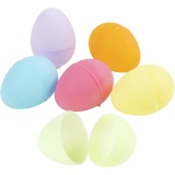 Eier, H 4,5 cm, D 3 cm, Pastellfarben, 24 Stk/ 1 Pck