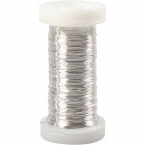 Silberdraht, Dicke 0,3 mm, Versilbert, 1x100m/ 1 Rolle, 50 g