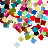 Pailletten-Mosaik, Größe 10x10 mm, Sortierte Farben, 1x250g/ 1 Pck