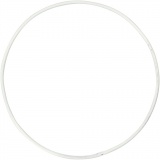 Ring aus Metalldraht, D 10 cm, Dicke 2 mm, Weiß, 10 Stk/ 10 Pck