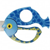 Kinderschere mit Tiermotiv, Fisch, L 13 cm, 1Stk/ 1 Stk