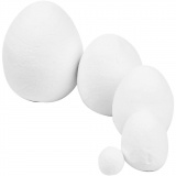 Eier, Größe 12+25+35+40+47 mm, Weiß, 200 Stk/ 200 Pck