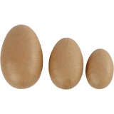 Zweiteilige Eier, L 12+15+18 cm, 1x3Stk/ 1 Pck