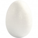 Styropor-Eier, H 4,8 cm, Weiß, 100 Stk/ 100 Pck