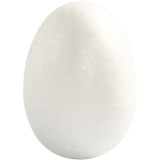 Styropor-Eier, H 4,8 cm, Weiß, 1x10Stk/ 1 Pck