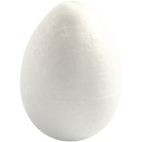 Styropor-Eier, H 10 cm, Weiß, 5 Stk/ 5 Pck