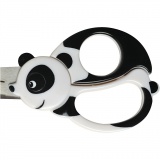 Kinderschere mit Tiermotiv, Panda, L 13 cm, 1Stk/ 1 Stk