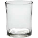 Teelichtglas, H 8,3 cm, D 6,9 cm, 240 ml, 12 Stk/ 12 Box