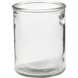 Kerzenglas, H 9,8 cm, D 8 cm, 6 Stk/ 1 Box
