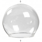 Glaskugel ohne Boden, D 8 cm, Lochgröße 5 cm, Transparent, 4 Stk/ 1 Pck