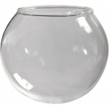Glaskugel ohne Boden, D 8 cm, Lochgröße 5 cm, Transparent, 4 Stk/ 4 Pck