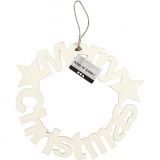 Weihnachtliche Anhänger, Merry Christmas, T 4 mm, D 22 cm, 1 Stk