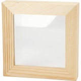 3D-Rahmen mit Glas, T 2,5 cm, Größe 12,3x12,3 cm, 1 Stk